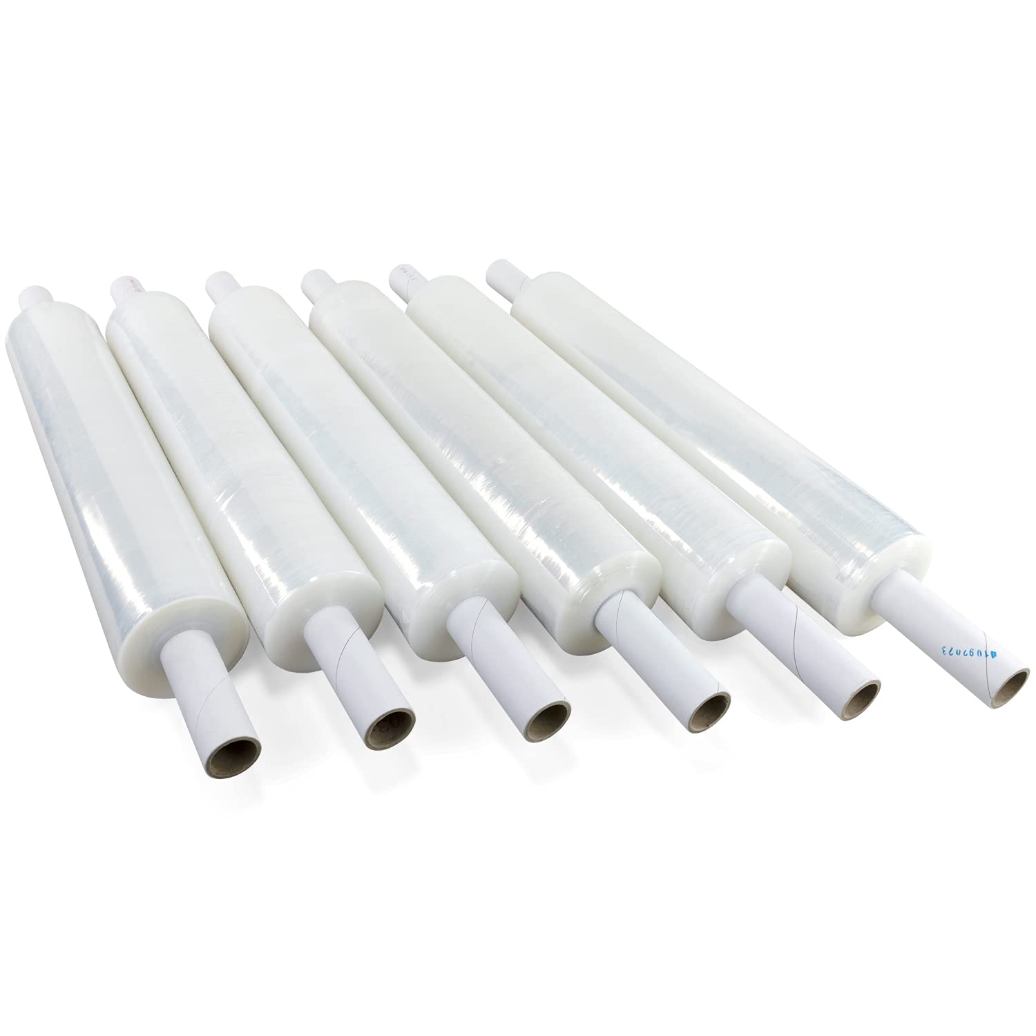 X 1000' Hand Stretch Wrap Roll With Extended Handles (Pack Of 6 Rolls) Extra Sticky Clear