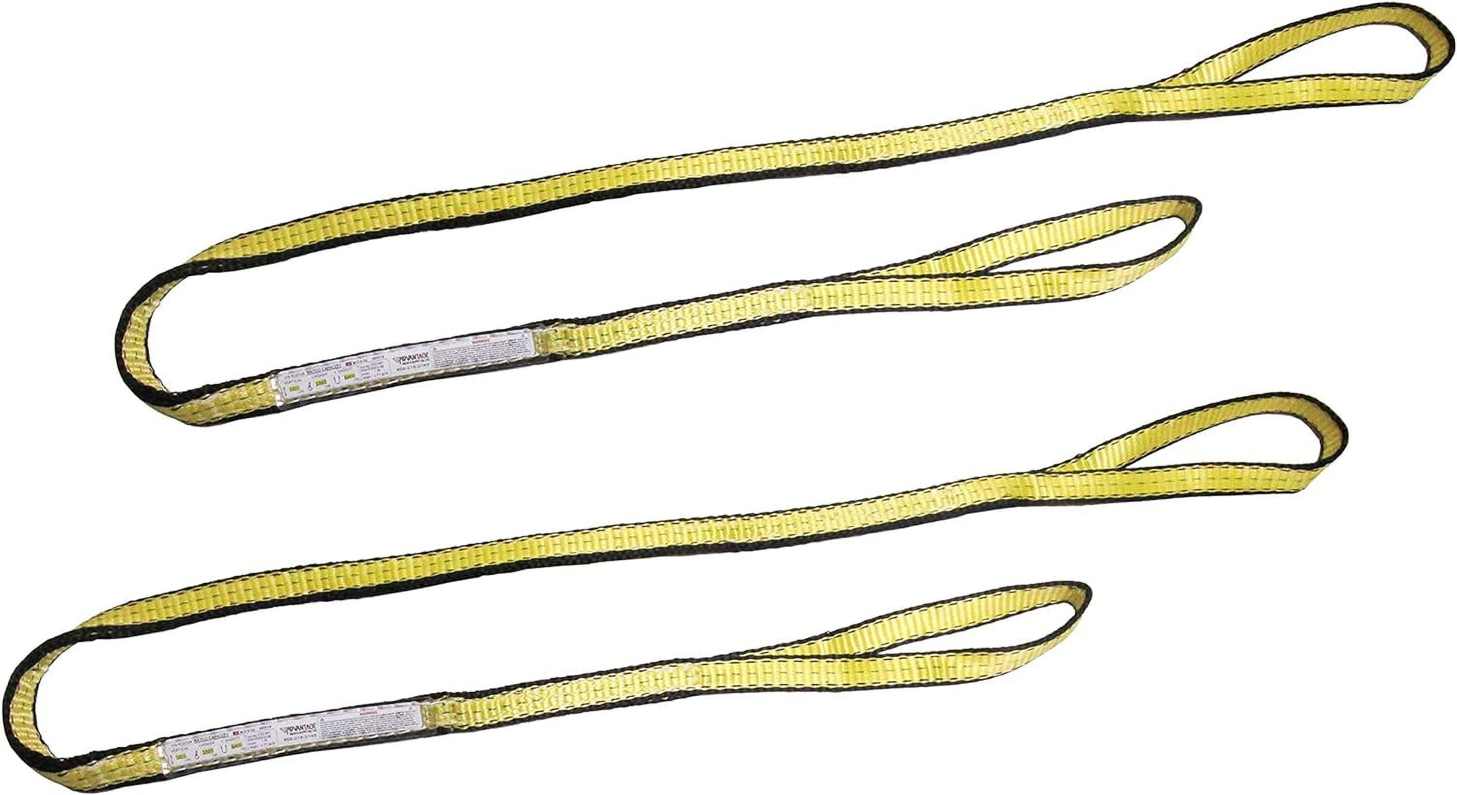 X 12 Ft  Lifting Sling Tow Strap 1Ply EE1901 Eye & Eye (2 Pack