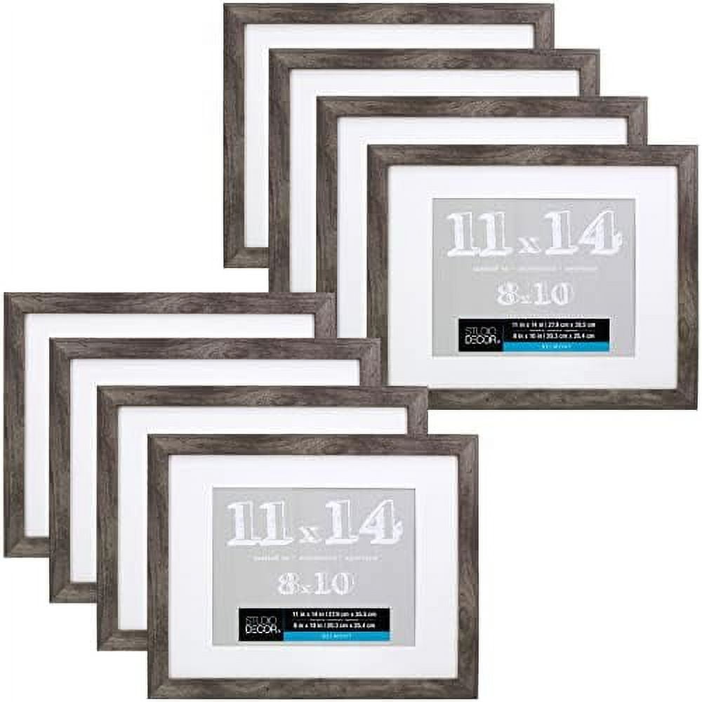 X 14" Picture Frame With Mat By Studio Décor PreAttached Hanging