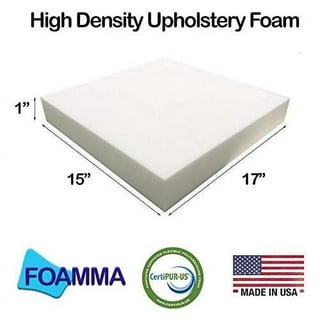 Foamma 6 x 24 x 24 High Density Upholstery Foam Padding, Thick-Custom  Pillow, Chair, and Couch Cushion Replacement Foam, Craft Foam Upholstery