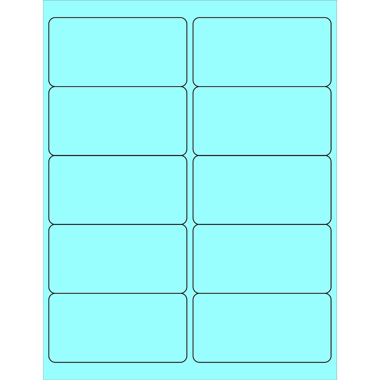 X 2" Blue Shipping Address Labels, For Laser & jet Printers, Permanent