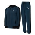thumbnail image 1 of X-2 Men Track Suits 2 Pieces Set Full Zip Sweatsuit Men Hooded Tracksuit Athletic Sports Set Teal Blue X-Large, 1 of 6