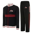 thumbnail image 1 of X-2 Men Tracksuits 2 Pieces Set Jogging Athletic Sports Set Stripe Black Size S, 1 of 6