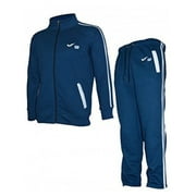 X-2 Mens Athletic Sweatsuit Full Zip Jogging Activewear Fleece Tracksuit