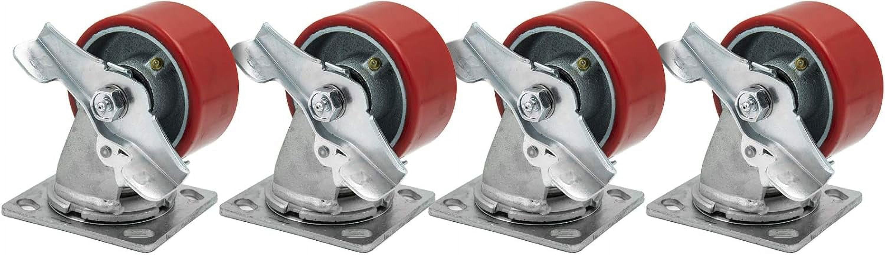 X 2" Swivel Casters Heavy Duty Polyurethane on Steel Hub Wheel with
