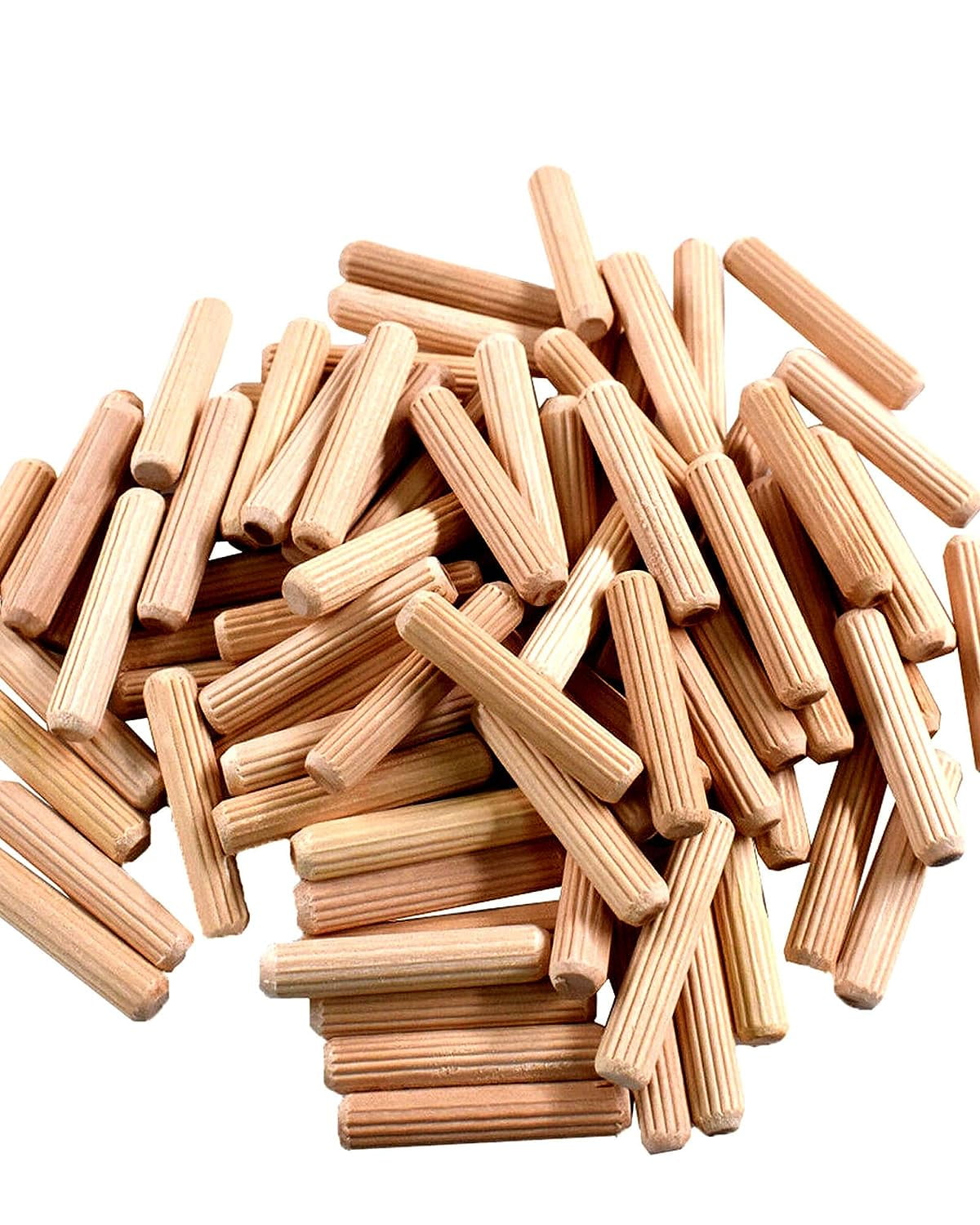 X 2" Wooden Dowel Pins Fluted Wood Dowel Pins Fluted Wooden Dowel