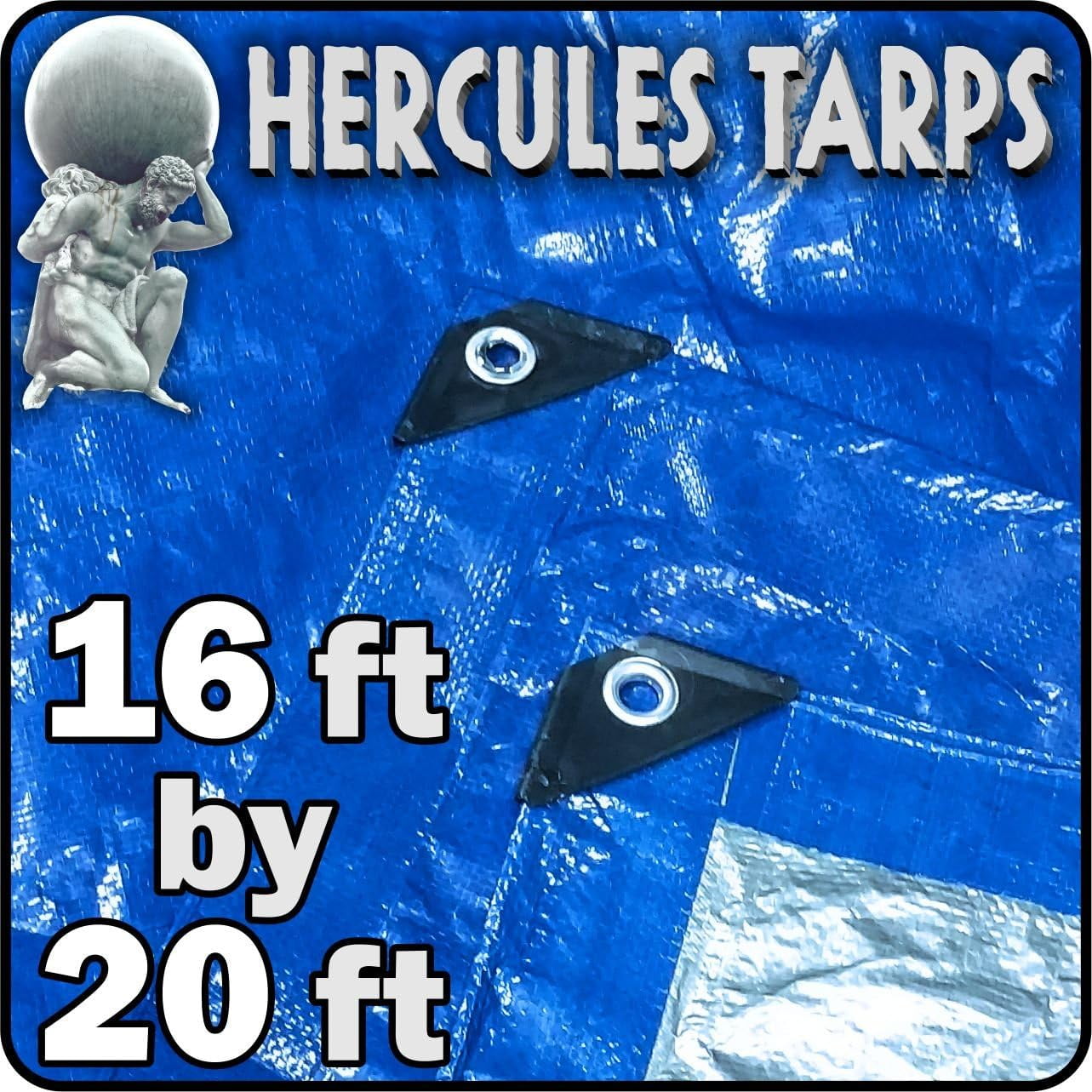 X 20' Tent Shelter Tarp Cover Waterproof Tarpaulin Plastic Tarp ion