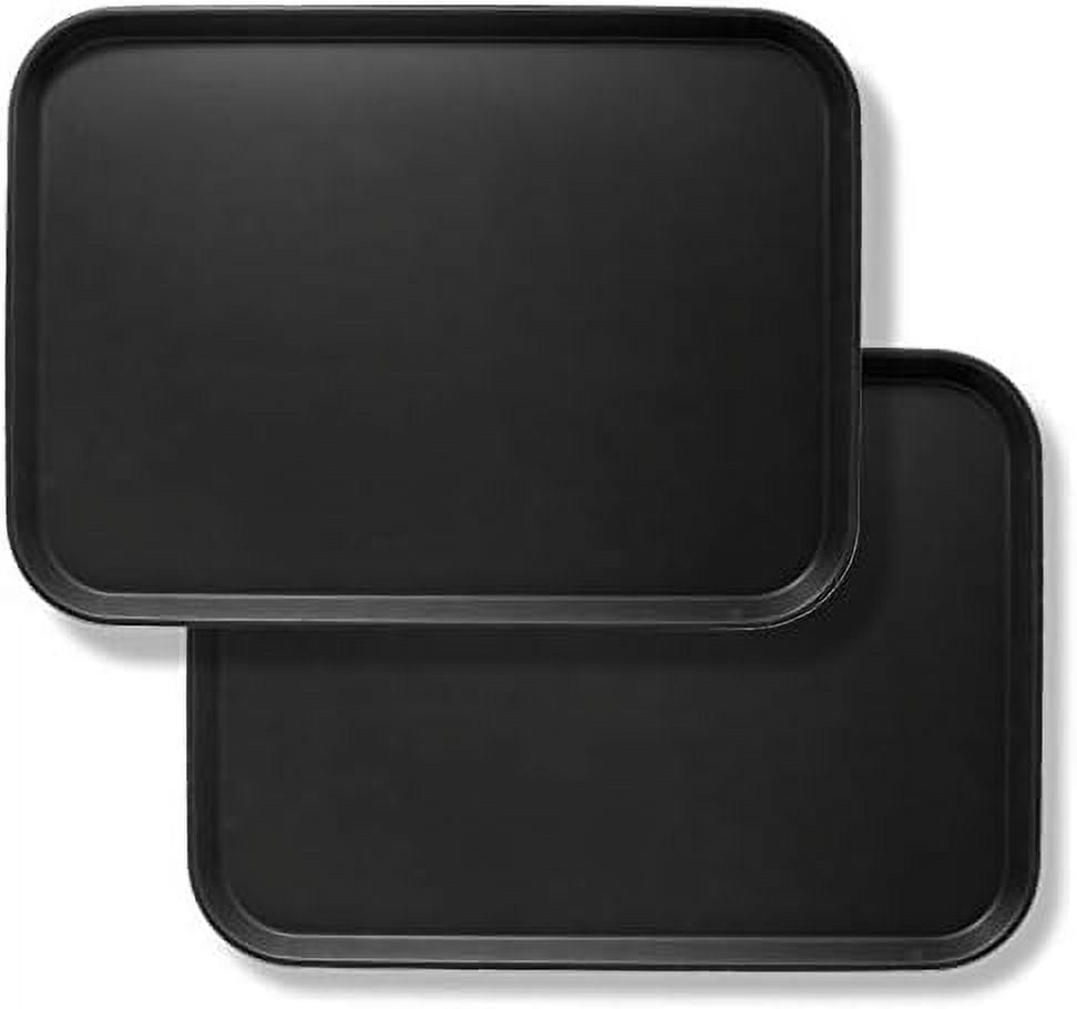 X 22" Restaurant Serving Trays (Set Of 2), Black NSF Certified Non