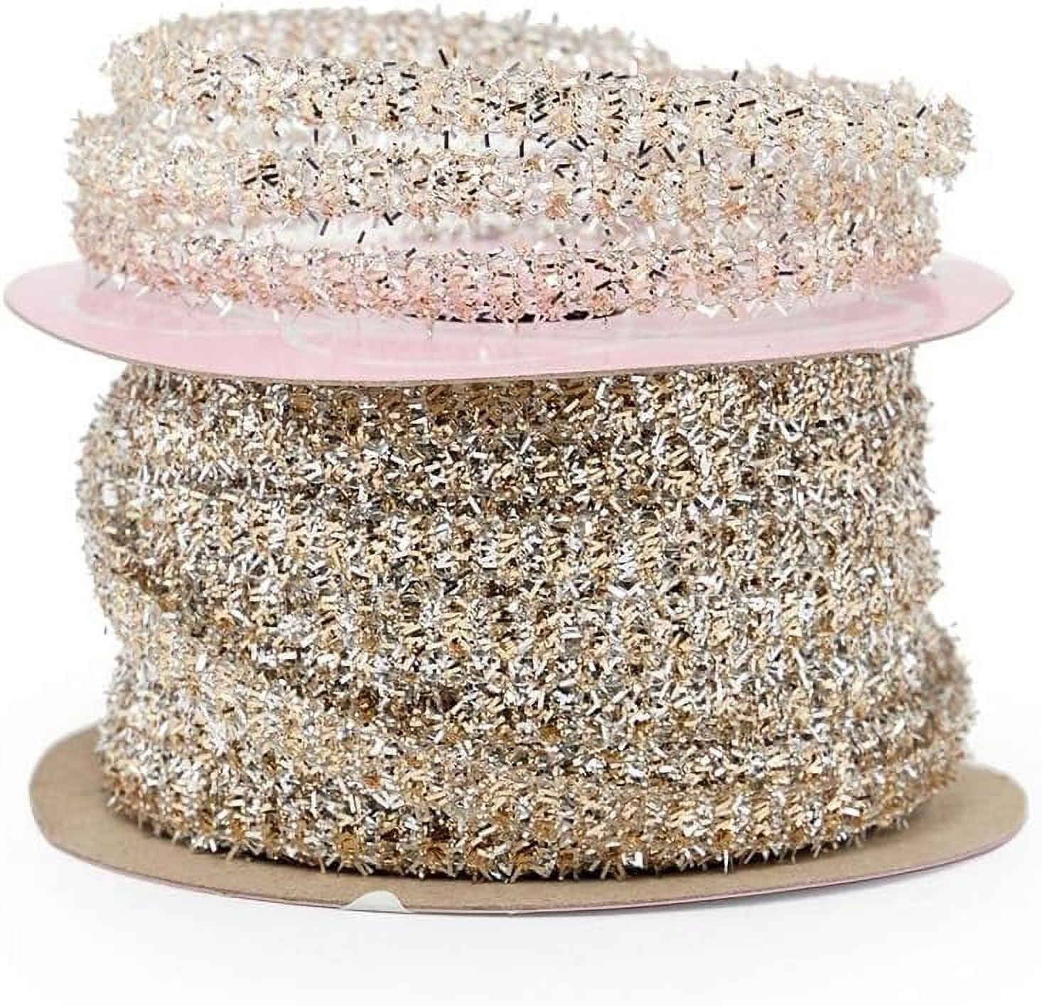 X 25 Yards Gold/Silver Metallic Mini Tinsel Cord