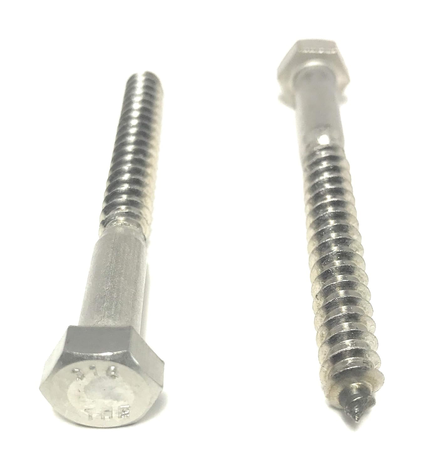 X 3" 316 Stainless Steel Hex Head Lag Bolts Lag Screws Marine Grade (10