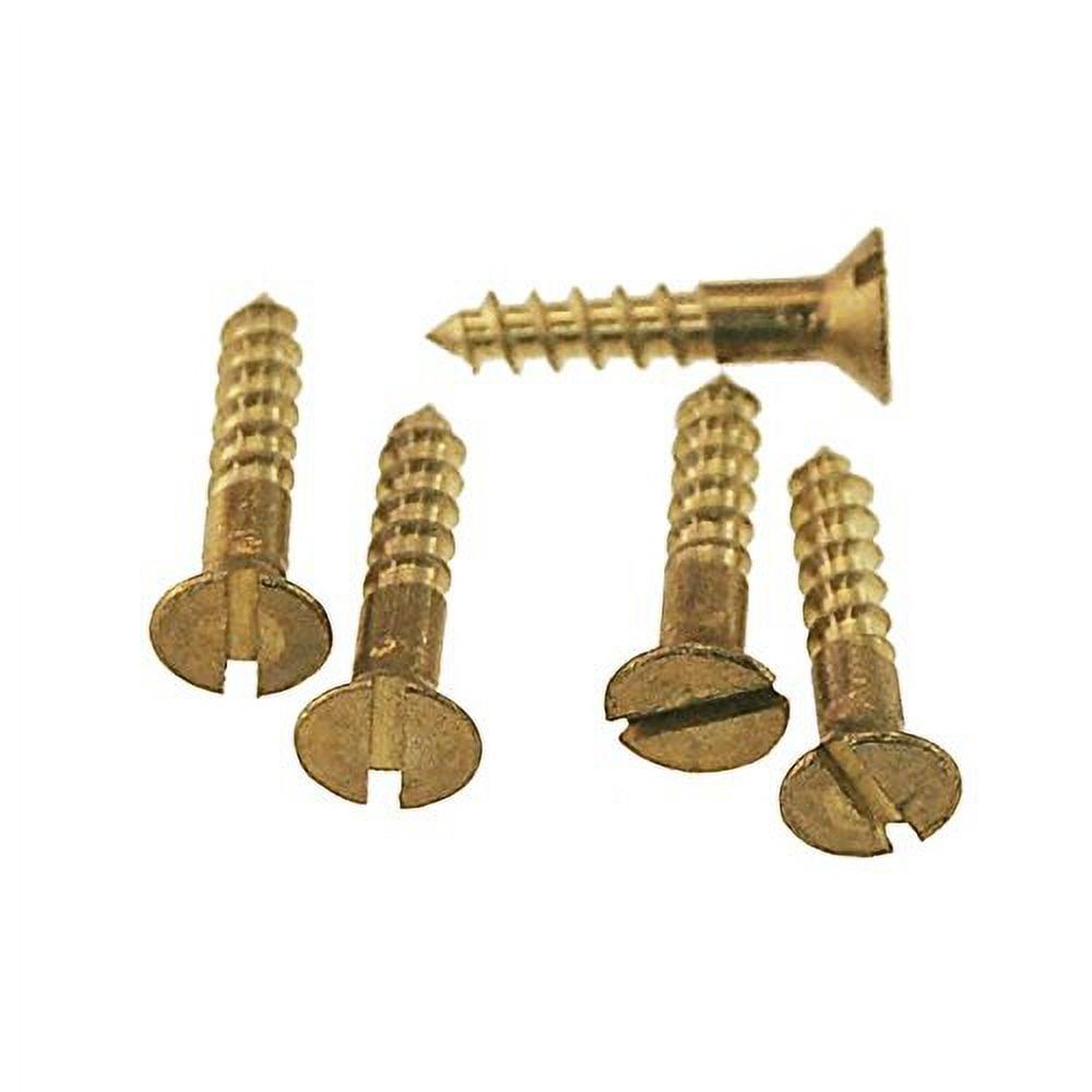 X 34 Brass Wood S Flat Countersunk Head Slotted Drive Pack Of 100 Solid Brass Plain 4632