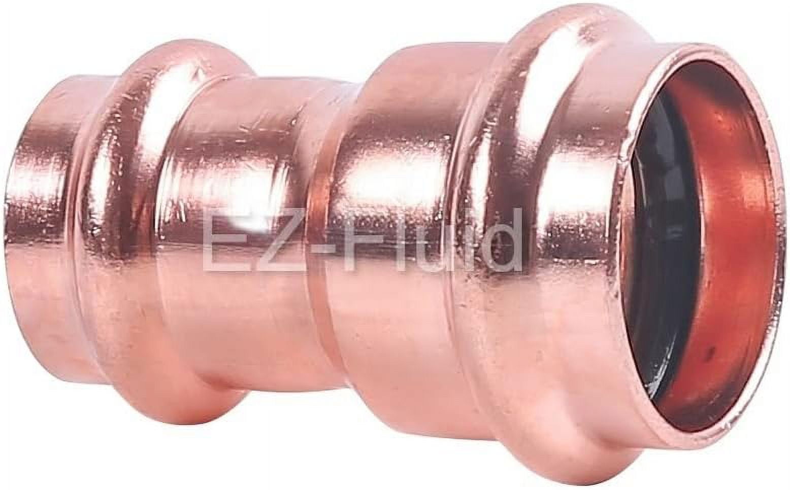 X 3/4" Copper Press Reducer Coupling,No Lead Copper Propress Reducing
