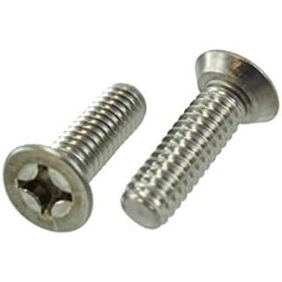 X 3/4" Stainless Steel Flat Head Phillips Undercut Machine Screws (Box of 100)
