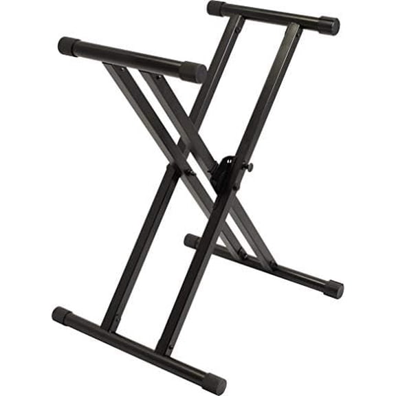 IQ-X-3000 Heavy-Duty Double-Braced X-Style Keyboard Stand w/ Secure Memory Lock and 300 lbs Capacity$$Music