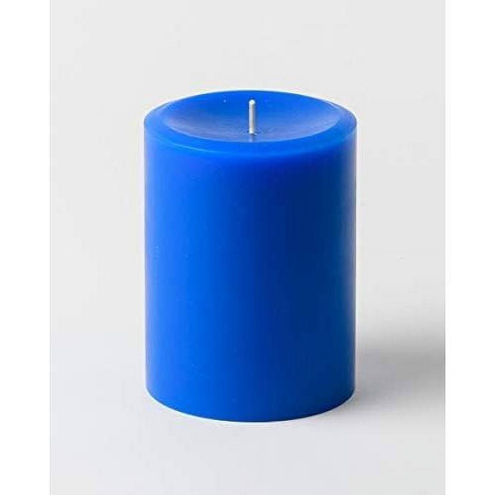 X 4" Hand Poured Solid Color Unscented Pillar Candles Set Of 3 Made