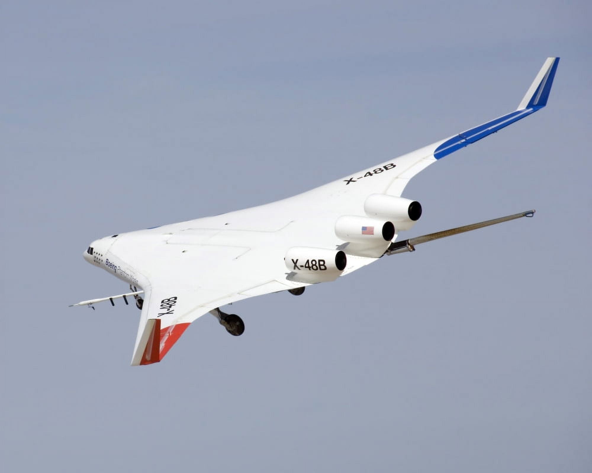 X-48B Blended Wing Body in flight Canvas Art - Stocktrek Images (31 x 25)