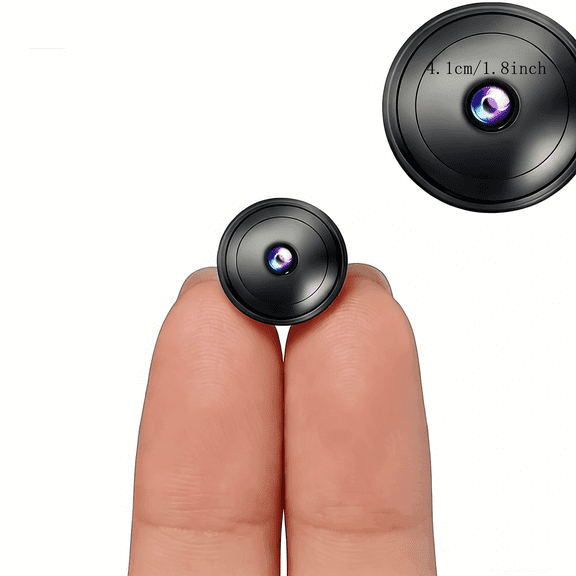 4K Ultra Wide Angle Mini Portable Security Camera, Long Battery Life Discreet Wireless Video Cam, One-Click Recording Surveillance Recorder with No-Glow Night Vision for Car Travel Apartment Outdoor