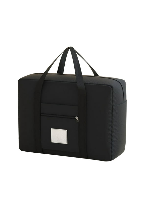 X-54 Black Extra Large Travel Storage Bag Waterproof Foldable Luggage Organizer For Clothes Shoes Accessories Multi Functional Pull Rod Handbag Carry On