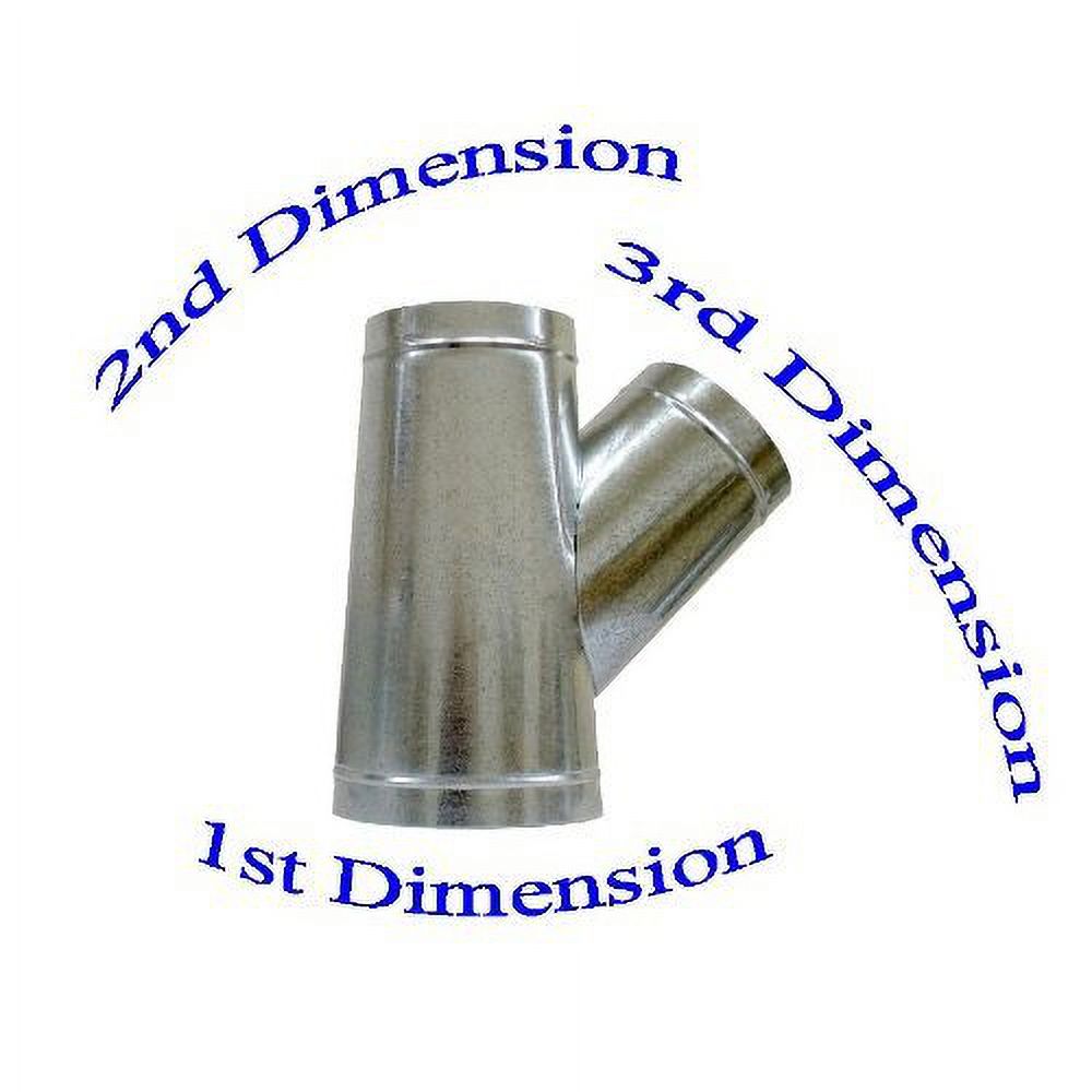 X 6" X 6" Duct Wye Branch HVAC Ductwork AC Duct Fittings Galvanized