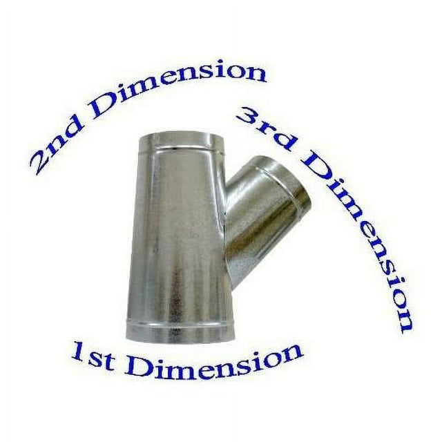X 6" X 6" Duct Wye Branch HVAC Ductwork AC Duct Fittings Galvanized