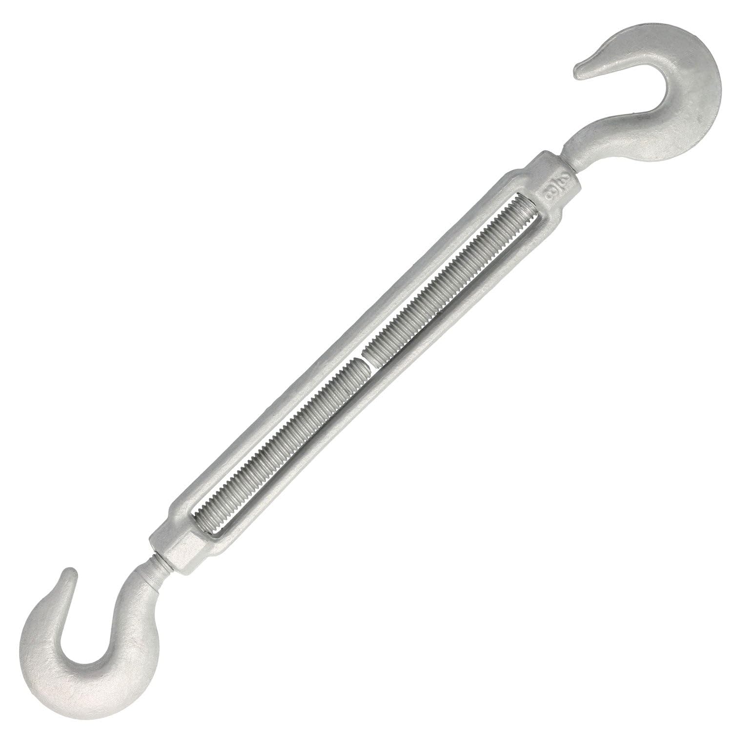 X 6" Galvanized Hook & Hook Turnbuckle [5 Pack] Heavy Duty for Sun Shade, Zip Lines, Tents