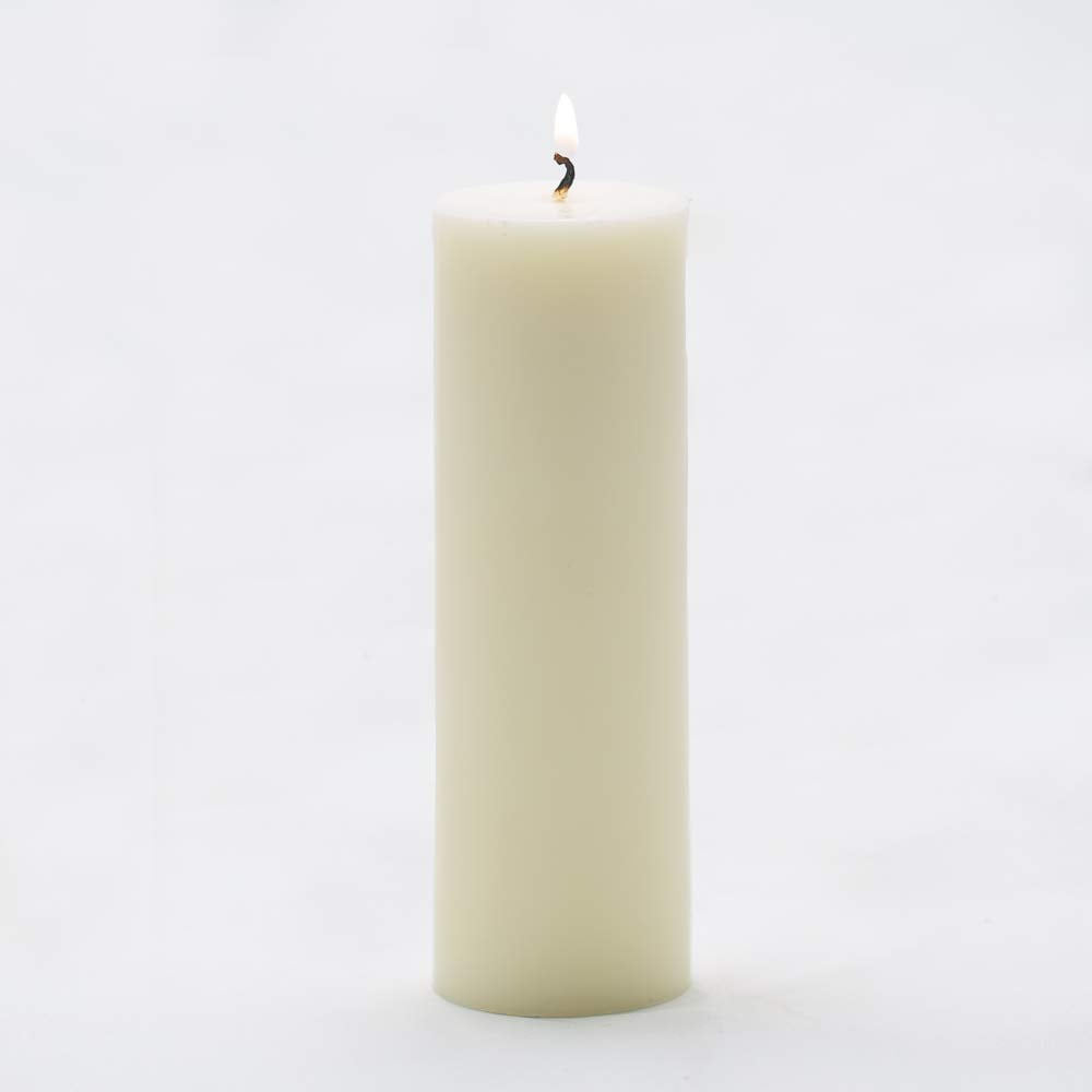 X 6" Pillar Candles Light Ivory Set Of 10