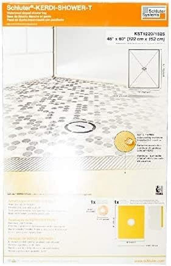 X 60Inch Center Drain Shower Tray