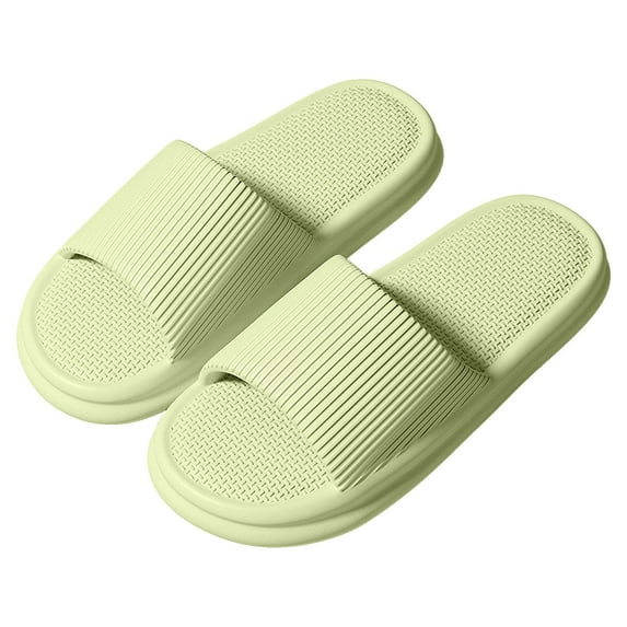 X-627 Green 38 Comfort Shower Slippers Non Slip Men Women Thick Sole Soft Bathroom Pool Beach Use Size 38