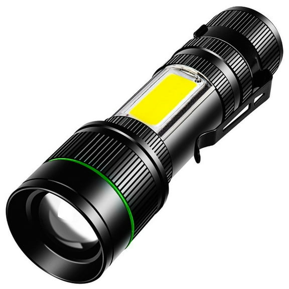 X-635 Led Strong Light Flashlight With Magnet Tail Usb Rechargeable Portable Aluminum Alloy Construction Cob Side Lighting Telescopic Focus