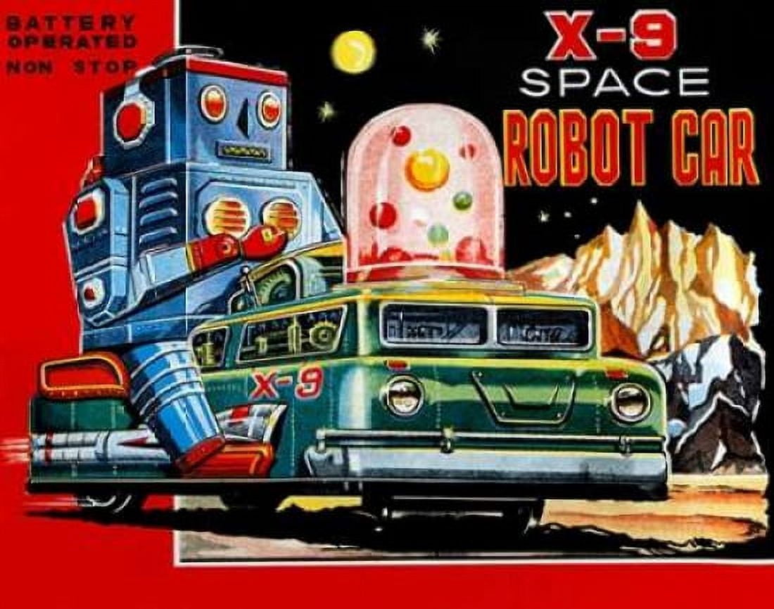 X-9 Space Robot Car Canvas Art - Retrobot (22 x 28)