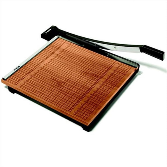 X-ACTO 082205 Commercial Grade High Use Medium Duty Self-Sharpening Steel Wood Base Paper Cutter - 15 Sheet, 18 x 18 In. Cut