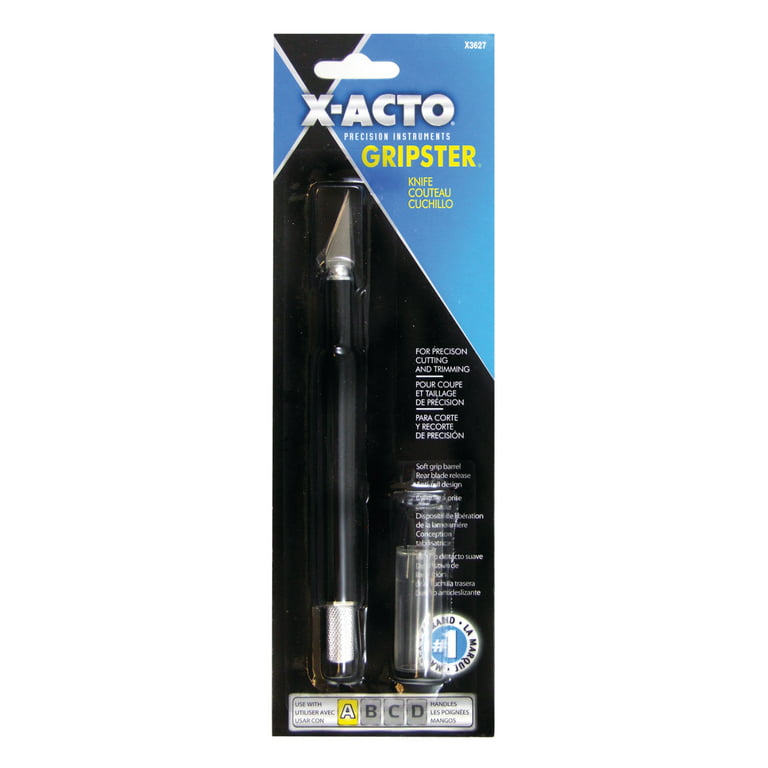 X-ACTO Gripster Knife, No. 1, Anti-Roll, Rubber Handle, Black