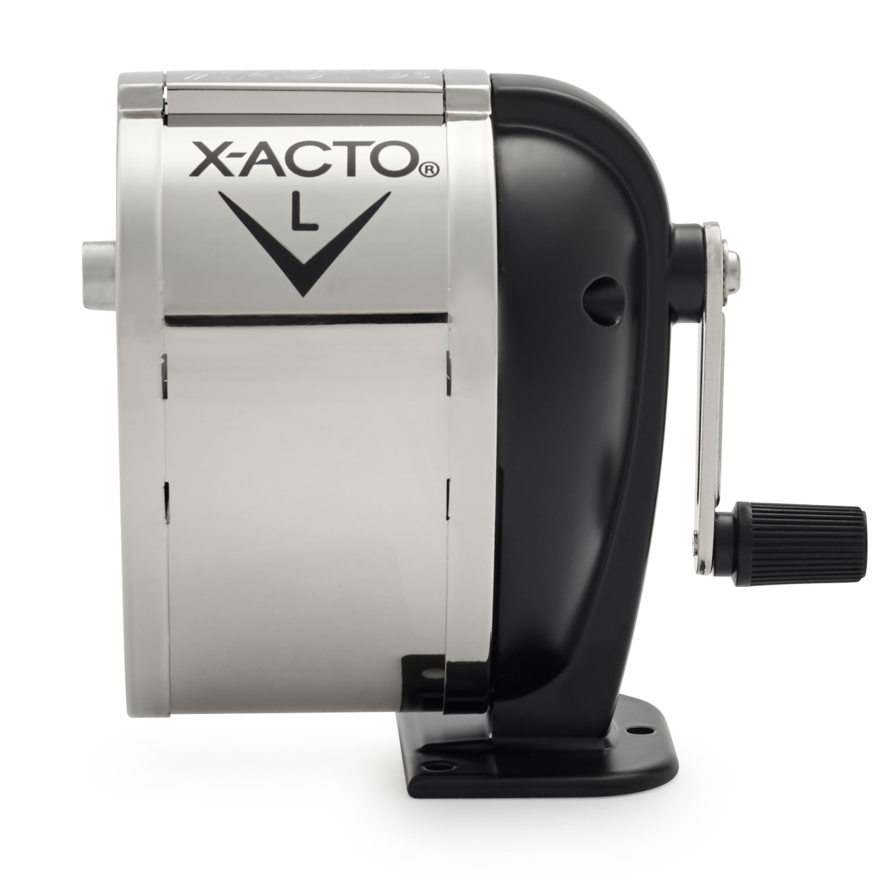 XACTO Model L Classroom Manual Pencil Sharpener, Black/Nickelplated