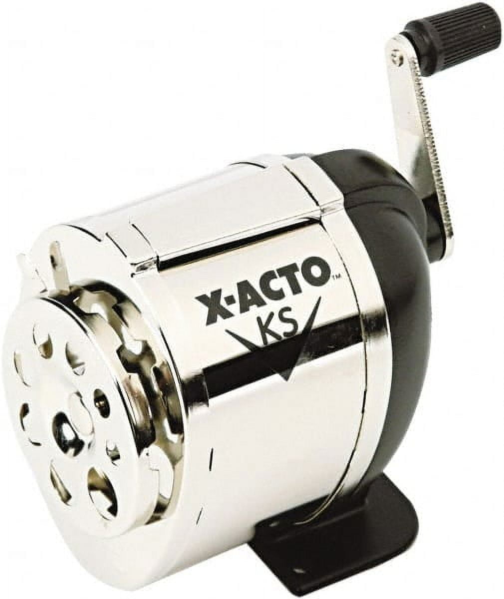 X-ACTO Pencil Sharpeners; Type: Pencil Sharpener ; Style: Table/Wall ; Power Source: Manual ; Number of Holes: 8.000 ; PSC Code: 7510