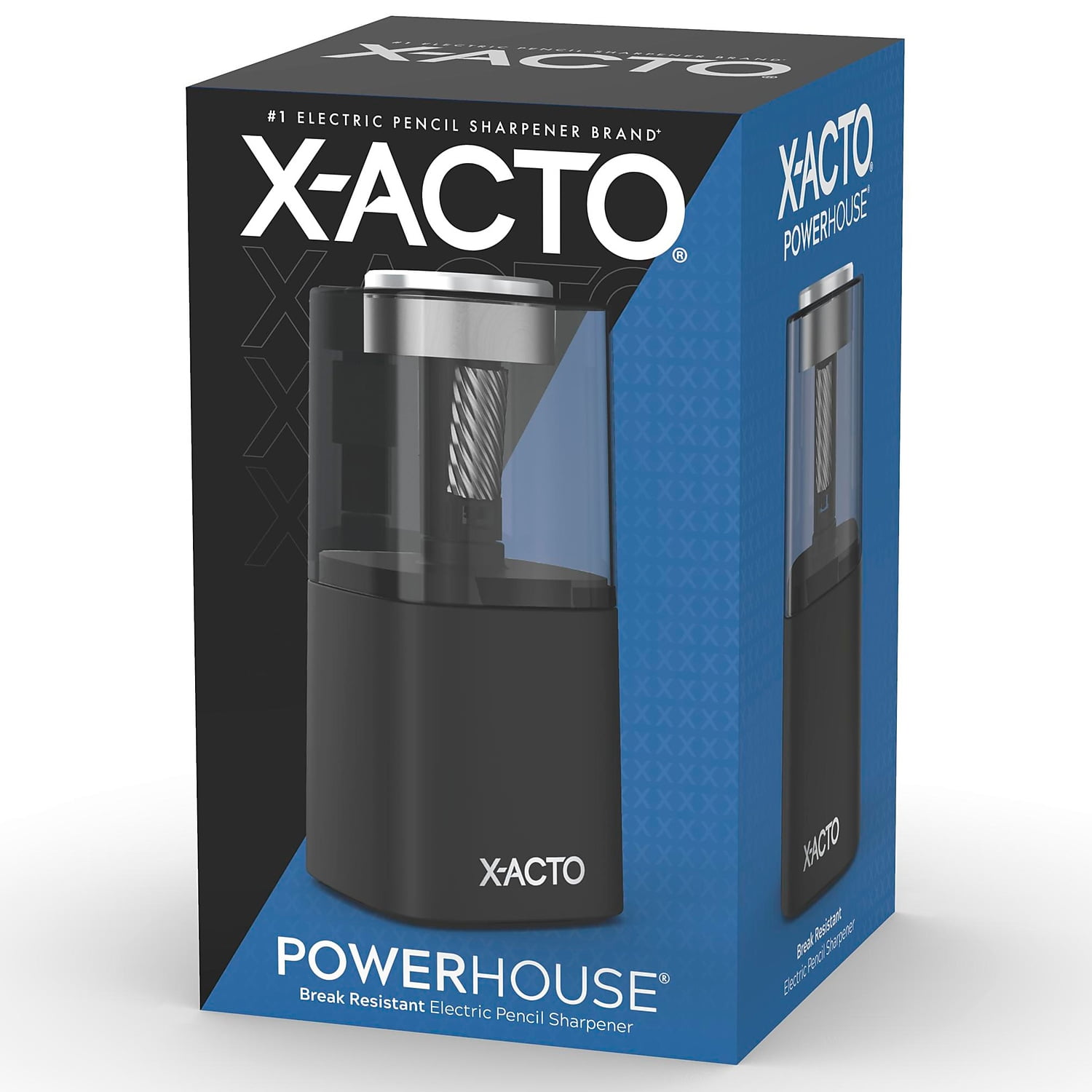 Black Compact Electric Pencil Sharpener with Flyway Cutter