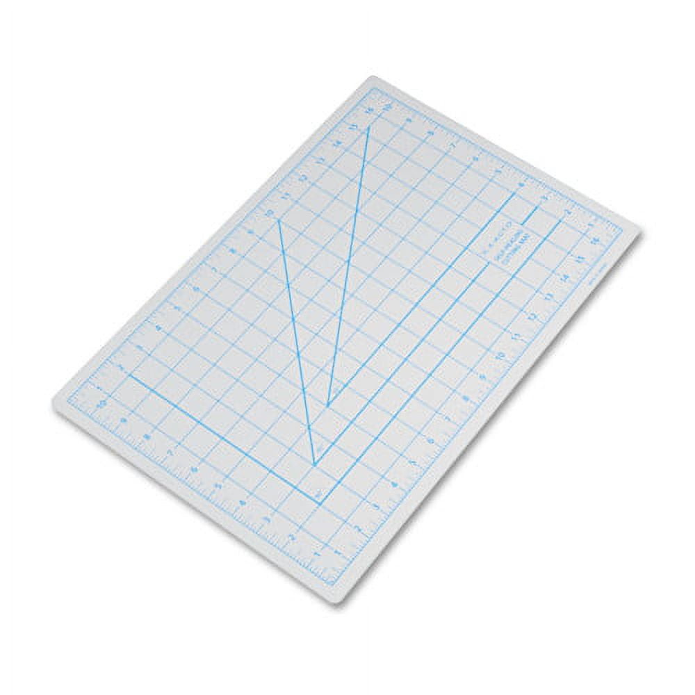 Gray Self-Healing PVC Cutting Mat with Grid, 12 x 18