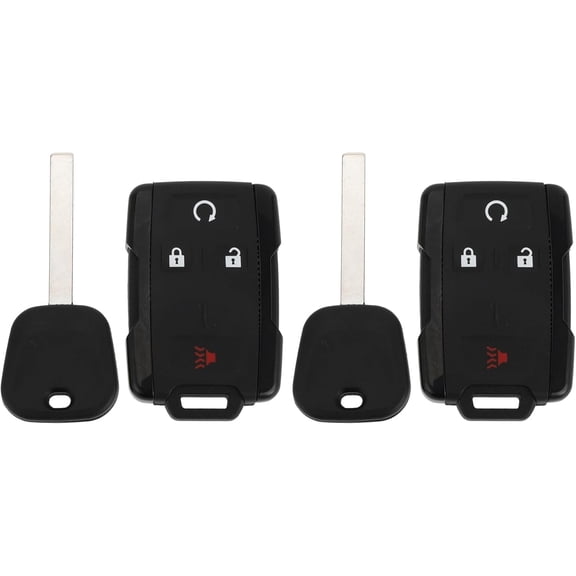 X AUTOHAUX 2 Set 315MHz Keyless Entry Remote Ignition Key Fob for Chevrolet for Sierra 2014-2019 46 Chip 4 Buttons 2 Sets