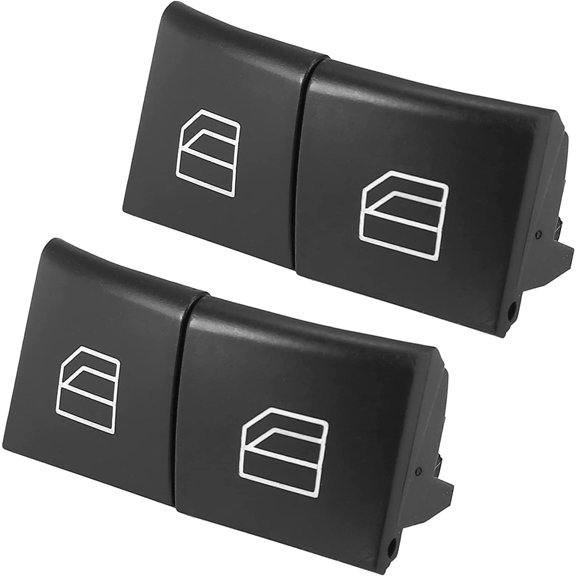 X AUTOHAUX 4pcs Driver Window Switch Button Covers Power Window Master Switch Repair Button Caps Lift Button for Mercedes Benz ml GL R Class W164 X164