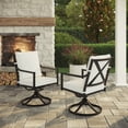 thumbnail image 1 of My Texas House Cambria Swivel Outdoor Dining Chair - Set of 2, Black, 1 of 13