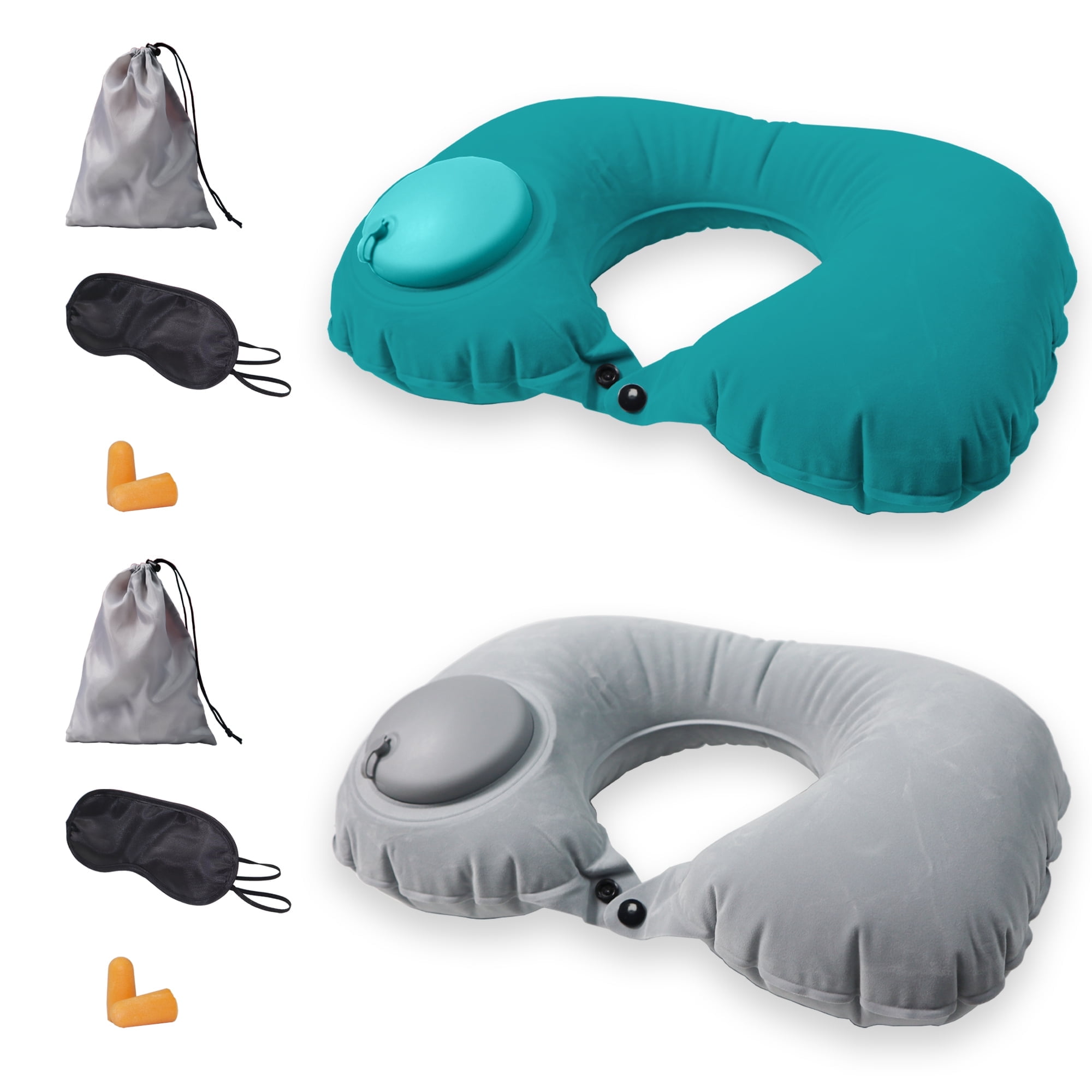 U Shape Neck Pillow Press Type Automatic Inflator Neck Pillow Multi