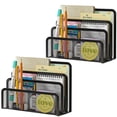 thumbnail image 1 of AGCAN Desk Mail Organizer, Metal Mesh Letter Holder File Sorter, Desktop Organizer for Home Office, 2 Pack, 6.8"x3.5"x5.1", Black, 1 of 8