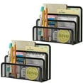 thumbnail image 1 of AGCAN Desk Mail Organizer, Metal Mesh Letter Holder File Sorter, Desktop Organizer for Home Office, 2 Pack, 6.8"x3.5"x5.1", Black, 1 of 9