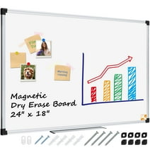 X BOARD Dry Erase Board 24" x 18" Whiteboard for Kids Small Whiteboard Magnetic Marker Board