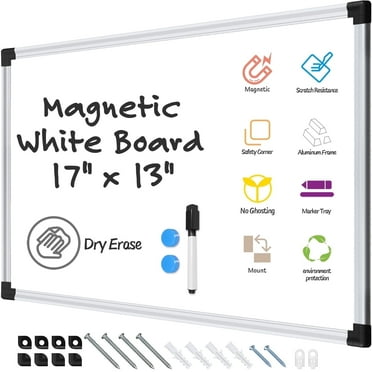 AGCAN Small Dry Erase Board 17" x 13" Mini White Board Child Magnetic Marker Board for Kids