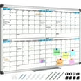 thumbnail image 1 of X BOARD Dry Erase Calendar Board 36" x 24" 4 Month Large Magnetic Whiteboard Big Schedule Board, 1 of 8