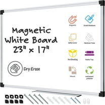AGCAN Mangetic White Board 17"x23" Erasable Marker Board Small Dry Erase Board for Kids Writing Board