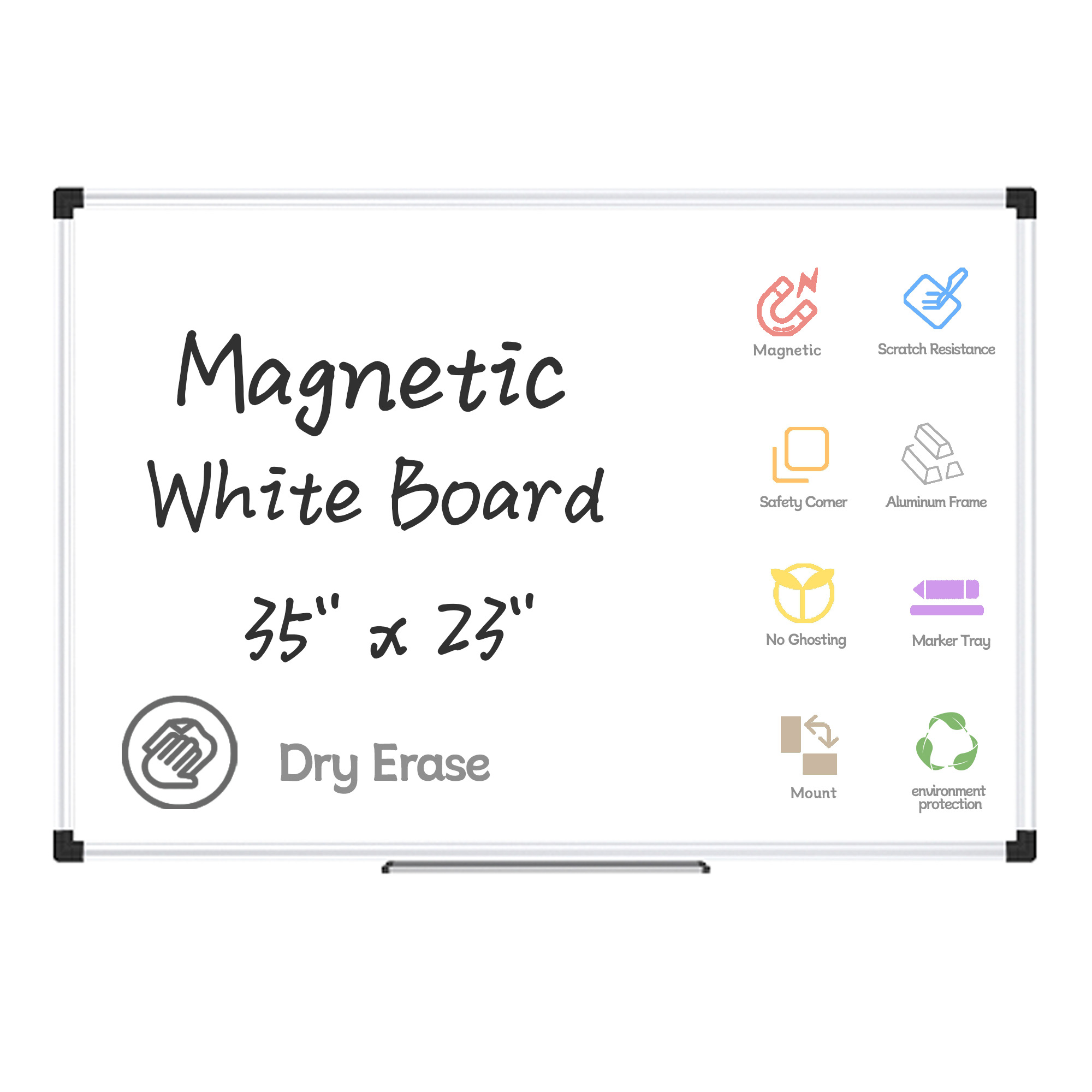 Mifflin Dry Erase Magnetic White Board For Fridge Refrigerator 19 X mifflin-dry-erase-magnetic-white-board-for-fridge-refrigerator-19-x