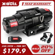 X-BULL 12 v 5000 LBS ونش كهربائي 2 في 1 حبل اصطناعي لاسلكي عن بعد مع لوحة التركيب 4 WD ونش