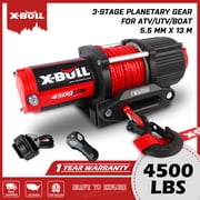 X-BULL 4500lbs Electric Winch 12v ATV/UTV Boat Winch Waterproof Synthetic Rope with Wireless Remote Control