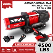 X-BULL 4500lbs Electric Winch 12v ATV/UTV Boat Winch Waterproof Synthetic Rope with Wireless Remote Control